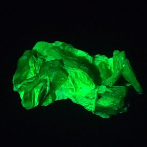 Autunite / Meta-Autunite Crystal, Stabilized- Fluorescent Uranium Ore ~ 3.5 Grams