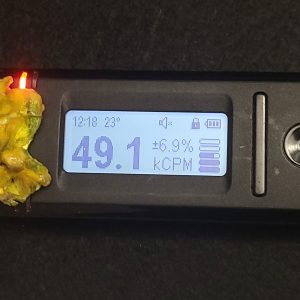 Meta-Autunite Crystal, Stabilized- Fluorescent Uranium Ore ~ 3.5 Grams