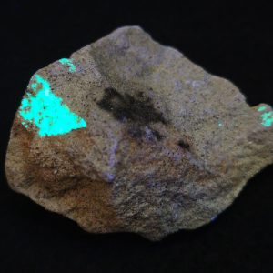Andersonite , Uraninite on Matrix - D-Day Mine, USA - Fluorescent Uranium Ore