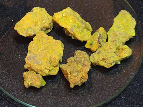 25 Grams of Autunite Fragments in a Lead Pig, Bulk Uranium Ore - China - Image 2