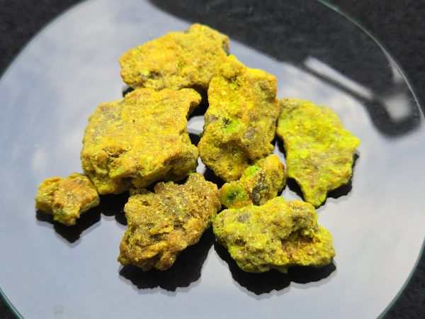 25 Grams of Autunite Fragments in a Lead Pig, Bulk Uranium Ore - China - Image 3