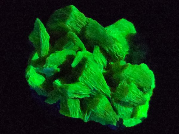 Lamellar Autunite on Matrix Hunan, China ~ Fluorescent Uranium Ore, 24.7 Grams