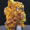 green Torbernite and Yello to Deep Orange Parsonsite on Matrix - Guangxi, China