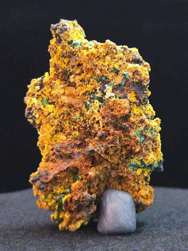 green Torbernite and Yello to Deep Orange Parsonsite on Matrix - Guangxi, China