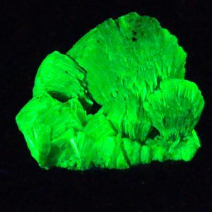 Lamellar Autunite / Meta- Autunite on Matrix - Fluorescent Uranium Ore ~ 10 Grams