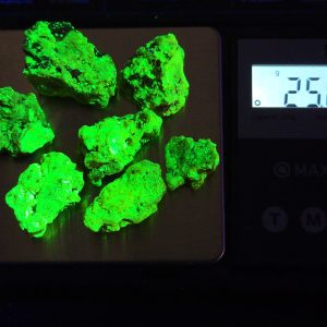 25 Grams of Autunite Fragments in a Lead Container, Bulk Uranium Ore