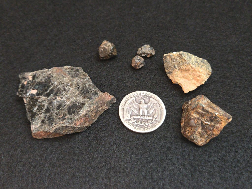 REE Assortment: Allanite-(Ce), Betafite, Davidite-(Ce), Fergusonite-(y), and Samarskite-(y) 