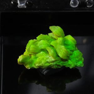 Lamellar Autunite Crystal - Fluorescent Uranium Ore, 1.7 Grams