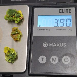 Lot of Three Autunite Specimens , Fluorescent Uranium Ore