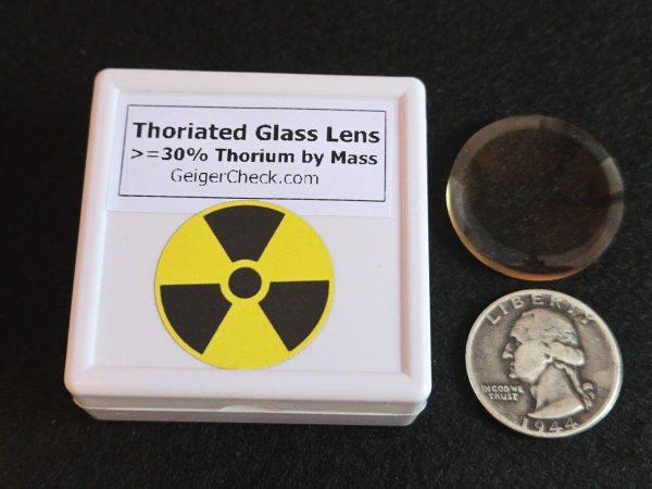 Thoriated Glass Lens from Vintage Projector - Thorium-232