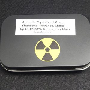1 Gram Autunite in a Sealed Vial ~ Fluorescent Uranium Ore