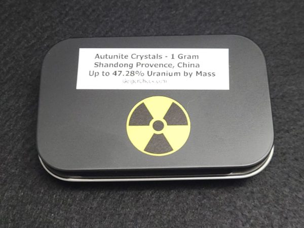 1 Gram Autunite in a Sealed Vial ~ Fluorescent Uranium Ore