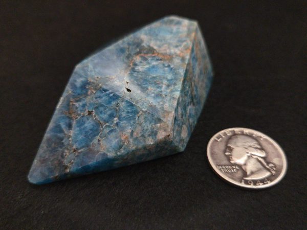 Blue Apatite Crystal with Unknown Radioisotope(s)- China - 121 Grams - Image 8