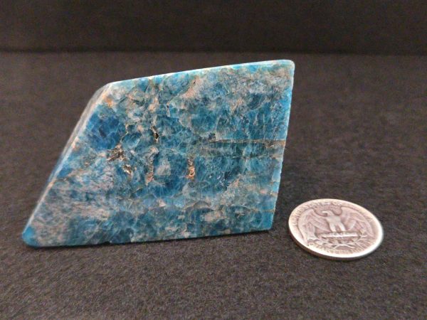 Blue Apatite Crystal with Unknown Radioisotope(s)- China - 121 Grams - Image 9