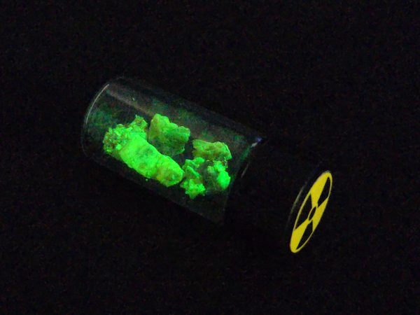 1 Gram Autunite in a Sealed Vial ~ Fluorescent Uranium Ore