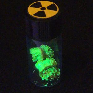 1 Gram Autunite in a Sealed Vial ~ Fluorescent Uranium Ore