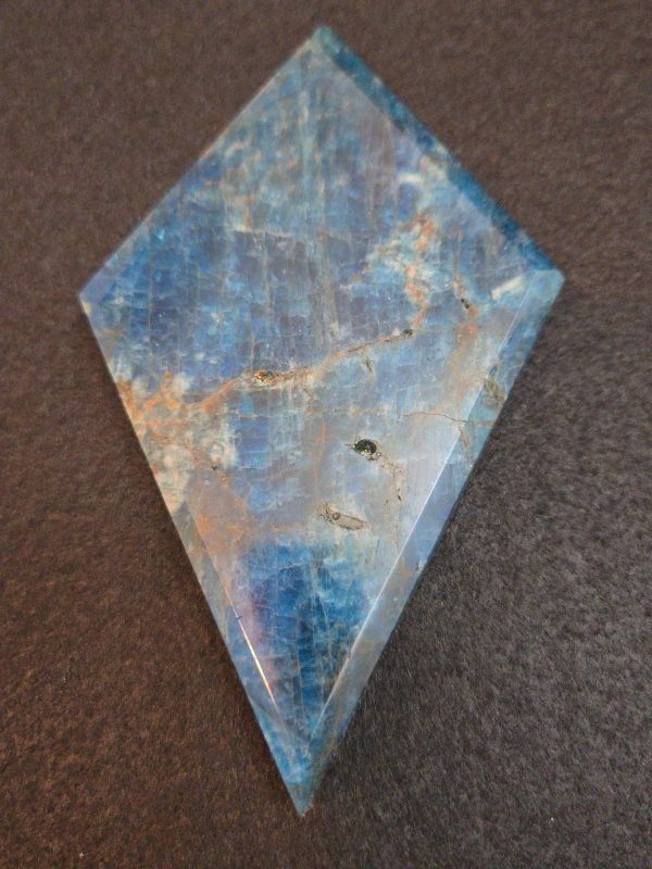 Blue Apatite Crystal with Unknown Radioisotope(s)- China - 161 Grams