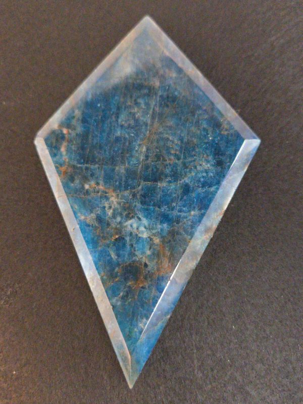 Blue Apatite Crystal with Unknown Radioisotope(s)- China - 161 Grams - Image 3