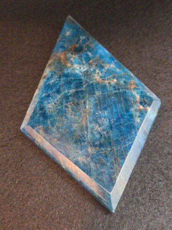 Blue Apatite Crystal with Unknown Radioisotope(s)- China - 161 Grams - Image 7