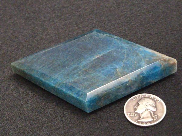 Blue Apatite Crystal with Unknown Radioisotope(s) - China - 148 Grams - Image 8