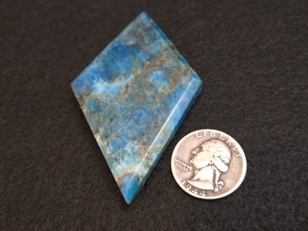 Blue Apatite Crystal with Unknown Radioisotope(s)- China - 53 Grams