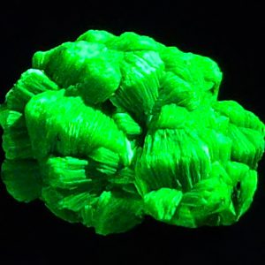 Lamellar Autunite Crystal - Fluorescent Uranium Ore, 7 Grams