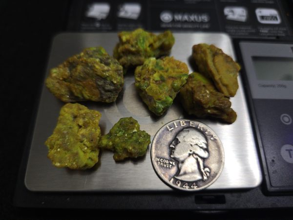 11.7 Grams of Stabilized Autunite Pieces ~ Bulk Uranium Ore