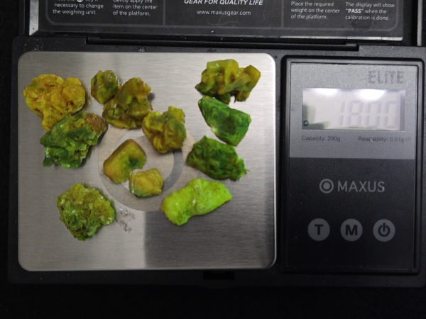 18 Grams of Stabilized Autunite Pieces ~ Bulk Uranium Ore