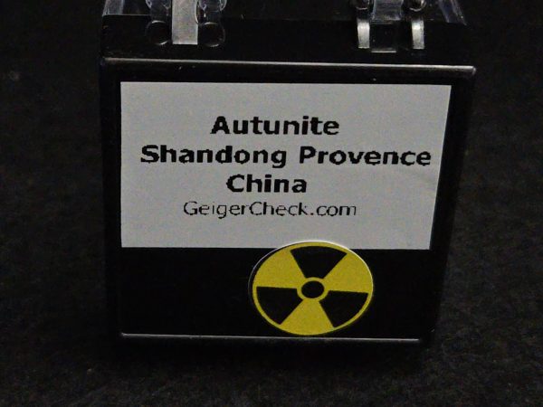 Autunite Crystal on Matrix in Perky Box  - Fluorescent Uranium Ore, 3.9 Grams - Image 10