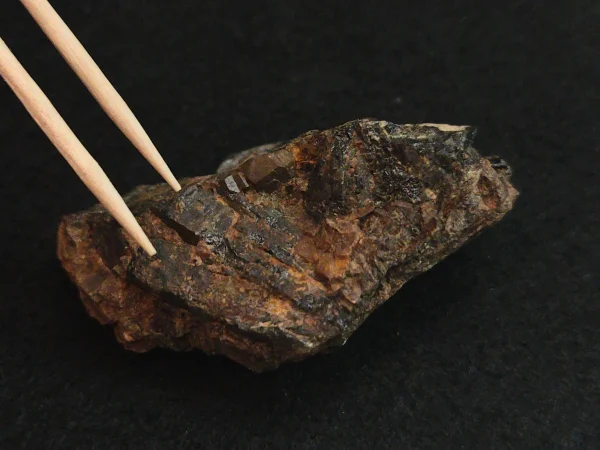 Fergusonite-(Y) Crystals in Matrix – J.G. Gole Quarry, Ontario, Canada -37 Grams