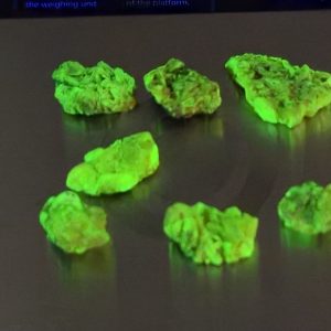 7 Piece Autunite Lot ~ Fluorescent Uranium Ore