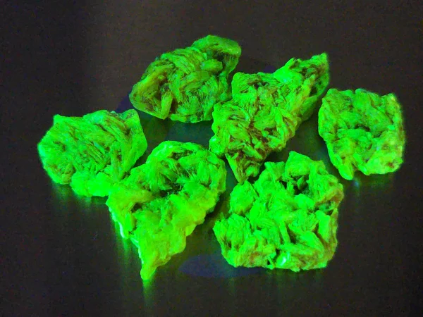 6 Piece Autunite Lot ~ Fluorescent Uranium Ore