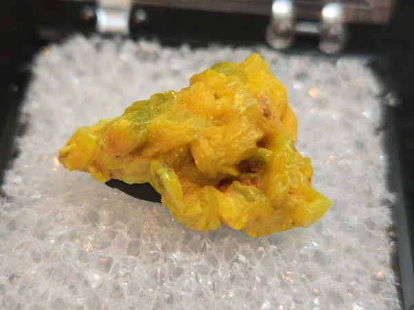 Autunite Crystal in Perky Box, 2 Grams – Fluorescent Uranium Ore - Image 2