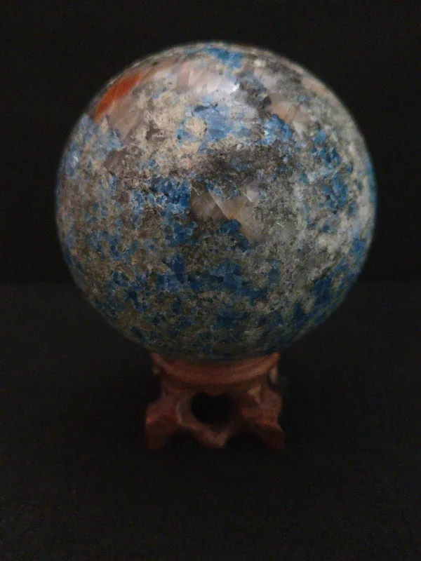Apatite & Sunstone Sphere with Unknown Radioisotope(s) - 624 Grams - Image 5