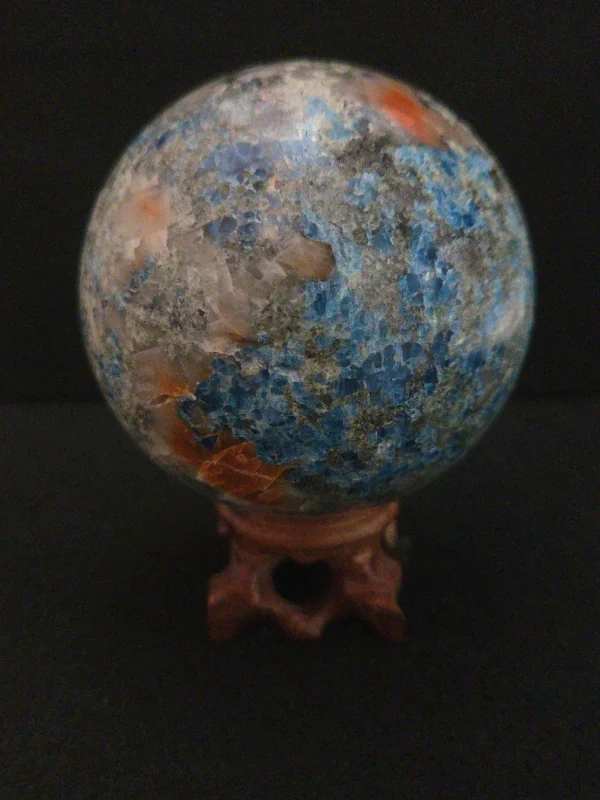 Apatite & Sunstone Sphere with Unknown Radioisotope(s) - 624 Grams - Image 6