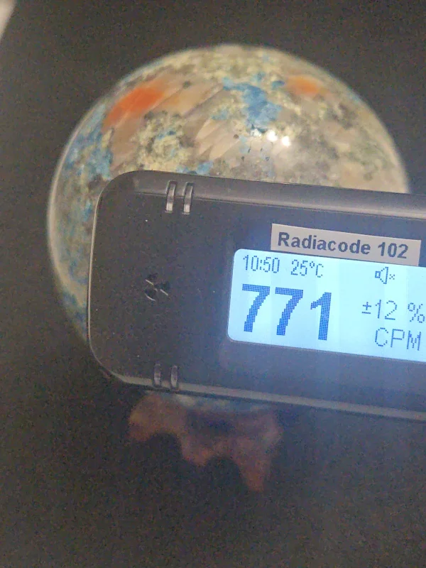 Apatite & Sunstone Sphere with Unknown Radioisotope(s) - 624 Grams - Image 10