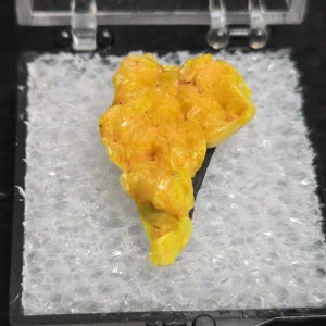 Autunite Crystal in Perky Box, 2.4 Grams – Fluorescent Uranium Ore