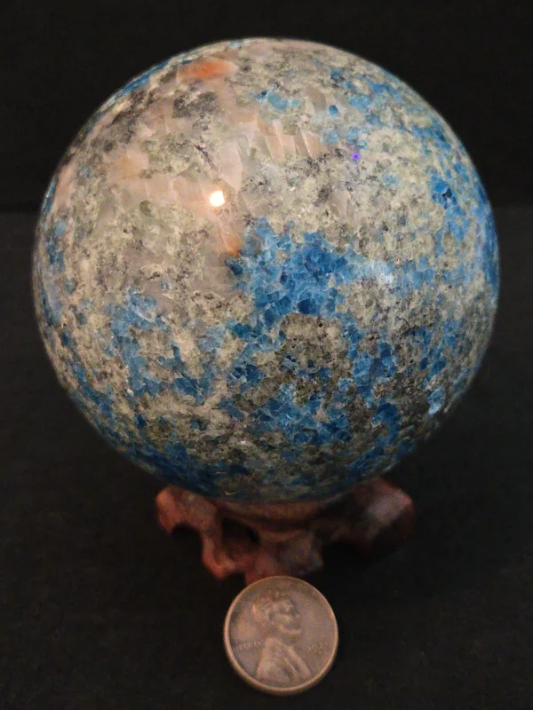 Apatite & Sunstone Sphere with Unknown Radioisotope(s) - 624 Grams - Image 15