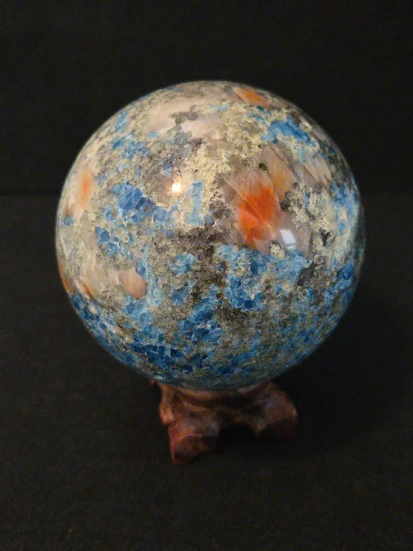 Apatite & Sunstone Sphere with Unknown Radioisotope(s) - 624 Grams - Image 13