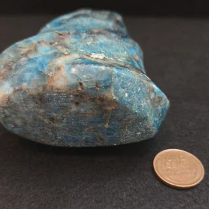 Blue Apatite Crystal with Unknown Radioisotope(s) - Madagascar - 360 Grams