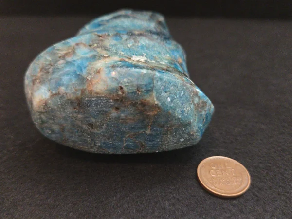 Blue Apatite Crystal with Unknown Radioisotope(s) - Madagascar - 360 Grams