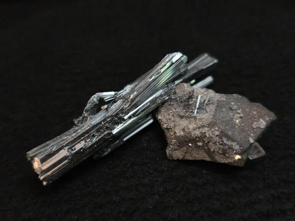 Stibnite Cluster,  Antimony Ore  Lengshuijiang mine, Hunan Province, China - Image 3