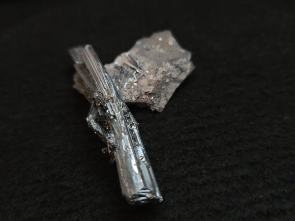 Stibnite Cluster,  Antimony Ore  Lengshuijiang mine, Hunan Province, China - Image 4