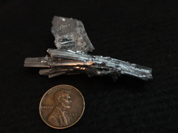 Stibnite Cluster,  Antimony Ore  Lengshuijiang mine, Hunan Province, China - Image 5